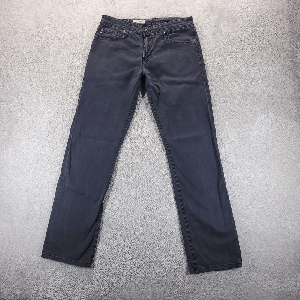 AG Jeans Mens 30x32 Gray The Graduate Tailored‎ Leg Charcoal Wash Stretch Denim